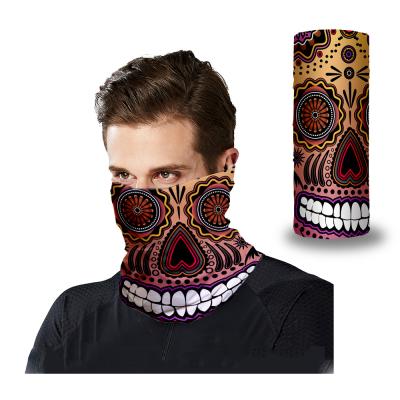 China Custom Polyester Tube Neck Cuff Face Multifunctional Used Seamless Bandana for sale