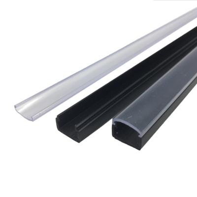 China Other Black or White or Clear Transparent PVC Channels PVC Profile for LED Modules or Flexible LED Strips or LED Bars for sale