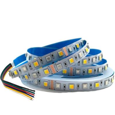 China Flexible Desktop 5050 +5025 RGBCCT DC12-24V RGB+ White /warmwhite 6pin Wires Colorful Led Strip Light for sale