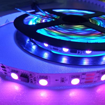 China Flexible LANDSCAPE WS2812B 30/60 leds/m full color pixel led strip light 12V affordable RGB led strip for sale