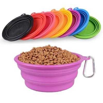 China Newcomer Sustainable Dog Water Band Silicone Bowl Double Bowl Pet Travel Drinking Bowl for sale