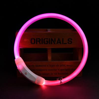 China Lights Maker Dog Led USB Light Dog Pet Collars and Leashes Tracker Pet Collar for sale