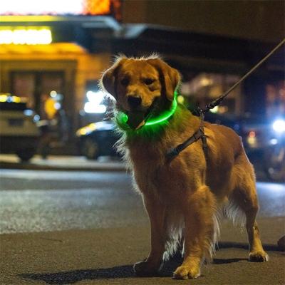 China High Quality Dog Lights Led Battery USB Adjustable Light Dog Collar Dog Vest Harness Pet Collar for sale