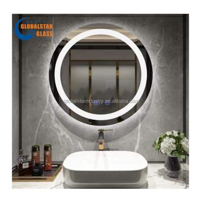 China Modern Beauty Rectangle Factory Modern Touch Switch Anti-fog Wall Bathroom With Light Led Mirror for sale