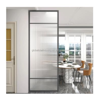 China Modern Commercial Interior Portable Partition Wall Office Walls Aluminum Tempered Desk Soundproof Pattern Fighred Glass for sale