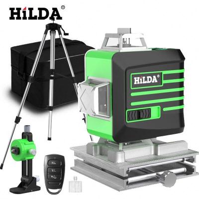 China Green Lines Hilda 16 Laser Level Plastic Case 4d Level Line 360 ​​Vertical Laser Level Display Angle Display Laser Level 4d Laser Level for sale