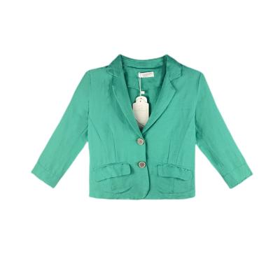 China New Solid Color Autumn And Winter Cotton Warm Fashion Customized Viable Thickened Double Button Lapel Girls V-shaped Jacket for sale