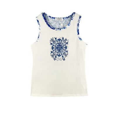 China Newest Design Selling High Quality Warm Cotton Breathable Casual Printing Decorative Sleeveless Girls Invest for sale