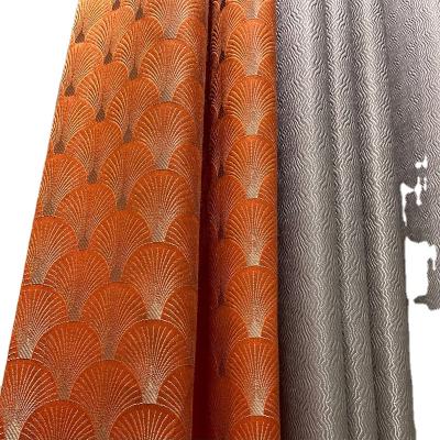 China High precision gingko leaf jacquard small fan shading luxury living room modern fashion light luxury shading curtain light for sale