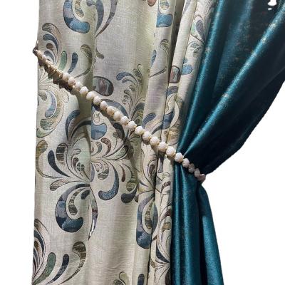 China Amazon Jacquard Light Border Insulated High Precision Luxury Shading High Grade European and North American Mediterranean Curtain for sale