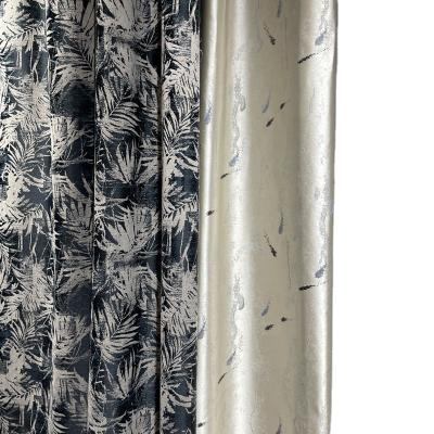 China Luxury French curtain in new Chinese American blackout light splicing Nordic living room bedroom high-end shading for sale