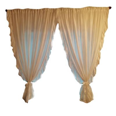 China The French American flame retardant screen white window curtain is not transparent, the human screen curtain is thickened, and the velvet is thrown away for sale