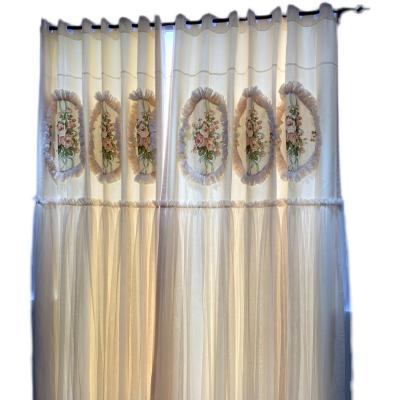 China South Korea luxury American princess lace beautiful light shade curtain custom made bedroom girl's living room bay window 2022new for sale