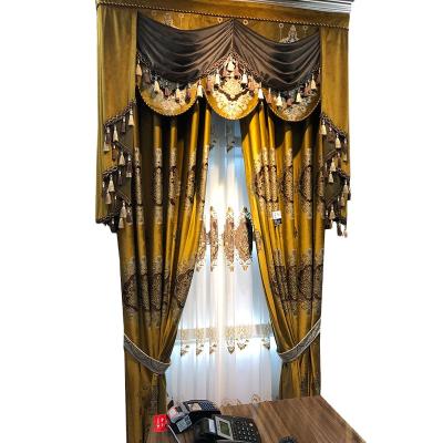 China High Quality Luxury Gauze Ready Made Curtains Villa Bedroom Living Room Curtains Europe Hotel Curtains for sale