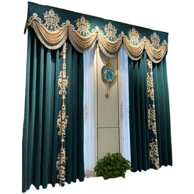 China High Quality Luxury Gauze Ready Made Curtains Villa Bedroom Living Room Curtains Europe Hotel Curtains for sale