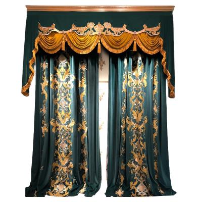 China Europe High Grade French Light Luxury Thickened Chenille Shading European American Country Living Room Bedroom Curtain Fabric for sale