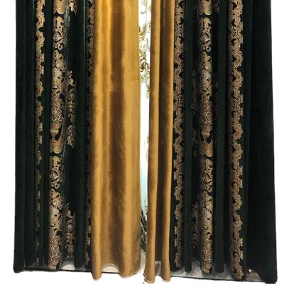 China European gilding luxury high-end french blackout embroidery double-layer curtain chenille jacquard living room curtain drapery for sale