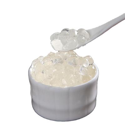 China Low Calorie Additives Shirakaki Jelly Konjac Pearl Round Bubble Tea for sale