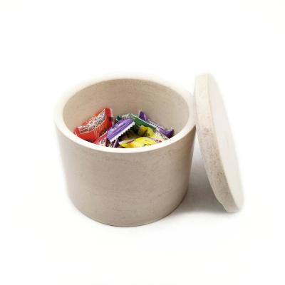 China Modern Custom Simple Natural Marble With Cover Storage Pot Multifunctional Teapot for sale