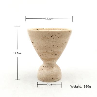 China Creative Custom Nordic Natural Marble Stone Cave Middle East Wind Censer Home Decoration Lamp Base Incense Holder Candle Holder for sale