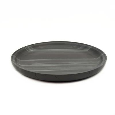 China New Design Modern Marble Natural Luxury Wedding Round Marble Serving Trays for sale