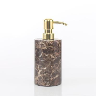 China Sustainable Custom Nordic creative natural marble hand sanitizer bottle emulsion bottle high-grade model room bathroom container for sale