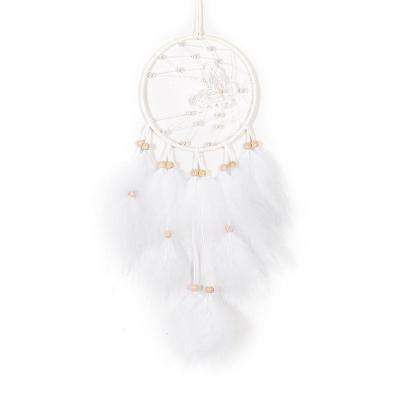 China Minimalist High Quality Handmade Home Opens Ornament Gift White Dreamcatcher Dreamcatcher for sale