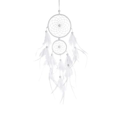 China China wholesale good decoration handmade traditional wind chimes of minimalist hanging pink dreamcatcher for sale