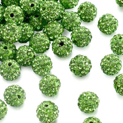 China Beads For Making Jewelry 6*8*10*12MM Resin Rhinestone Ball Bead For Kids Necklace 100pcs/Lot Lovely For Jewelry Clothes Making Beads 1 for sale