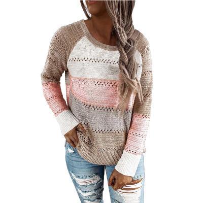 China Anti-pilling Good Selling Standard Long Sleeve Plus Size Regular Women's Sweaters O Neck Custom Knit Women's Sweater 2021 for sale