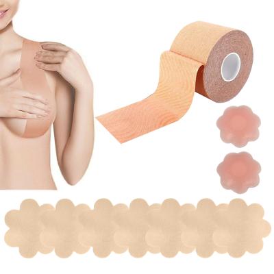 China Breathable Lift Tape Underwear Sporty Breast Tape With Adhesive Reusable Silicone Breast Petals Bra Boob Tape zu verkaufen