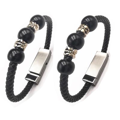 China 2.4A Charging Fashion Hot Data Cable Portable Type-C Usb Cable Bead Wristband Cable For Phone for sale