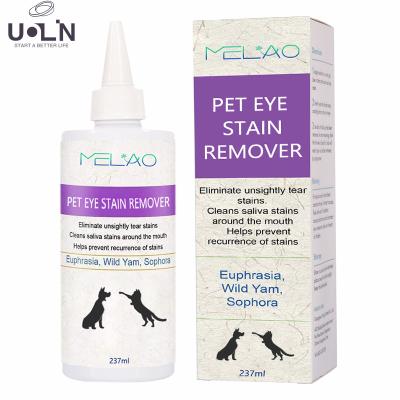 China Sustainable Private Label Pet's Melao Eye Wash Pain Free Relieve Pink Eye Allergy Symptoms Eye Care Stain Remover Drops For Dogs Cats for sale