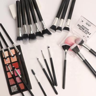 China Makes Apply Black Synthetic Makeup Best Seller Best Seller 20 Piece Eco Basic High Quality Vegan Custom Private Label Make Up Cosmetic Brushes for sale