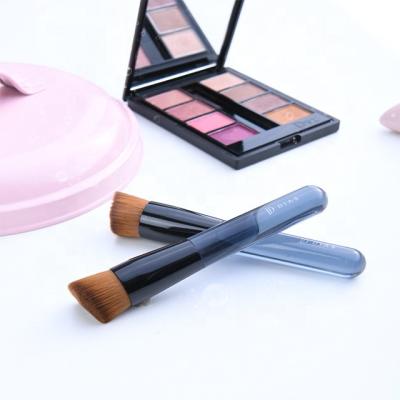 China Angular Blush Customized Black Color Magic Makeup Base Brushes Private Label Makeup Brushes for sale