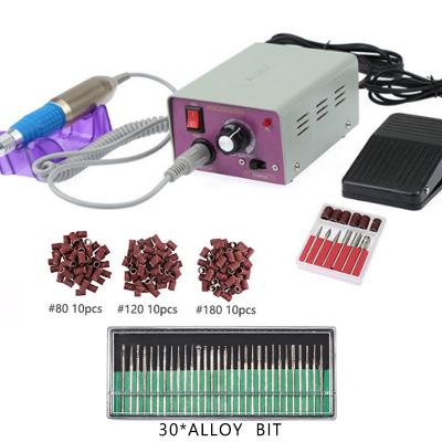 China Professional Stainless Steel Manicure Drill Machine Set Electric Lathe File Sander Gel Cuticle Remove Nail Machine Drill Nail Polish Tool for sale