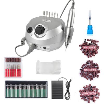 China Stainless Steel 35000RPM Electric Nail Drill Machine Set Electric Manicure Machine Sets Pedicure Ceramic Nail Drill Bit Kit Nail Accessory Tools for sale