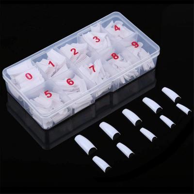 China Soft Design French Acrylic Nail Gel Flake Nails Tool Kits Place Display Full Cover Nail Tips for sale