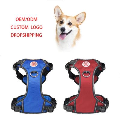 China Fashion Reflective Custom Stuff Private Label Small Breathable Mesh Reflective Sport Polyester Dog Harness Vest for sale