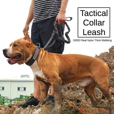 China Large Pit Padded Military Bull 2 ​​Inch Heavy Duty Tactical Dog Collar Metal Buckles for sale