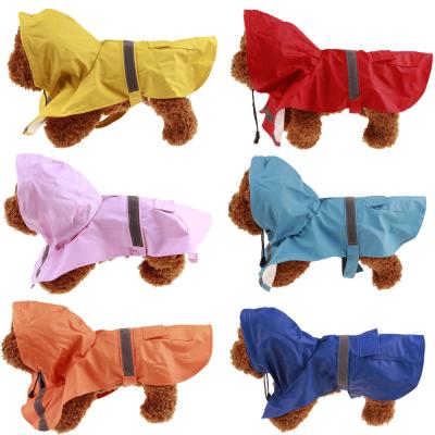 China Viable Wholesale Custom Large Comfortable Pet Clothes Hoodie Safe Reflective Waterproof Dog Raincoat With Hood for sale