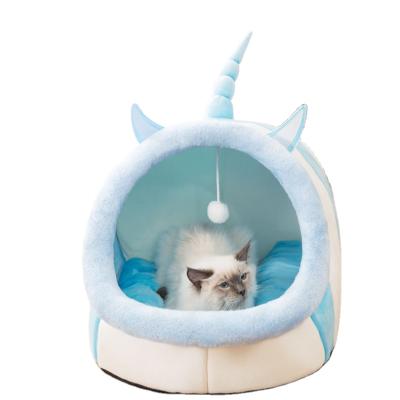 China Cat Bed Cave For Indoor Cute Cats, Pet Tent Cave For Cats Dogs Small Kitten Bed With Removable Washable Cushion for sale