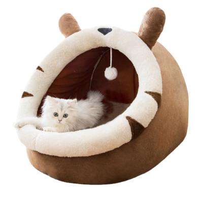 China Cute Indoor Soft Enclosed Covered Pet Tent Bed Collection For Cats, Kittens, And Small Pets for sale