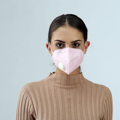 China Vermeiden Antistaubventil der rosa Farbfaltbaren Masken-Ffp2 die Feuchtigkeit, die in der Maske einnebelt zu verkaufen