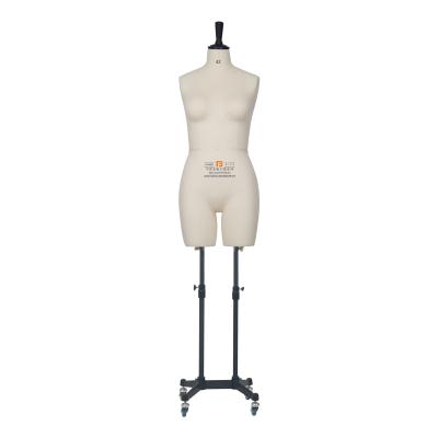 China Female Pinable Mannequin Half Body Seam Torso For Standing Upper Body Draping Dress Form 3/4 for sale