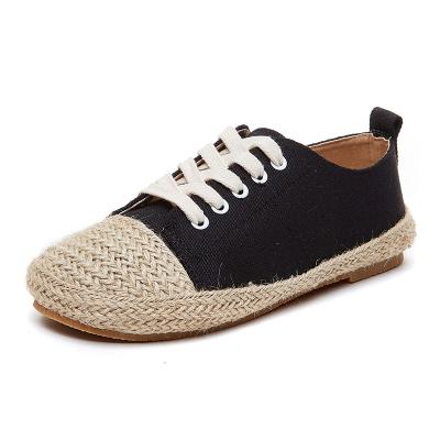 China Fashion Trend OEM Comfort Custom Jute Unique Ladies Women Canvas Sneakers Lace Up Shoes for sale