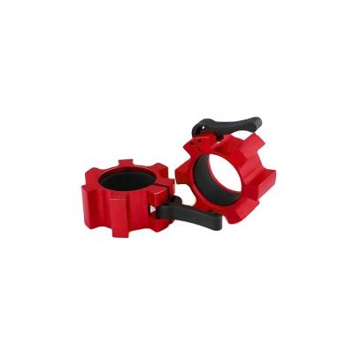 China Universal Gym Weightlifting Barbell Lock Rings Aluminum Magnetic Barbell Clamps Collars 50MM for sale