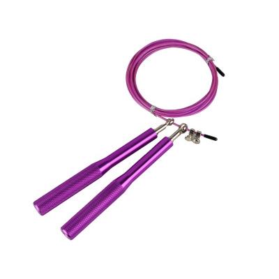 China Logo Aluminum Handle Aluminum Skipping Rope Durable Wholesale Custom Adult Fitness Jumping Rope for sale