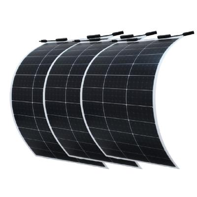 China Wholesale Thin Layer Flex Solar Panel 100W 200W 300W Low Price High Efficiency Mono Semi Flexible Flexible Solar Panel 1050*540*2.5 mm for sale