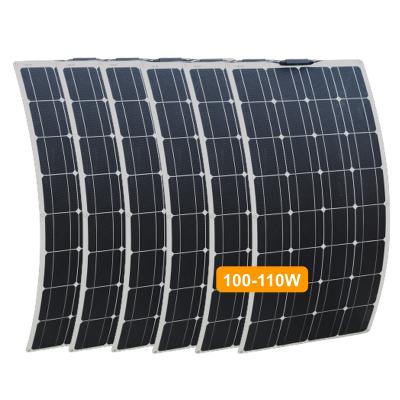 China Factory Wholesale Etfe Mono 1050*540*2.5 mm Flexible Solar Cell Solar Panel 30W 60w 100w 110w High Efficiency Module for sale